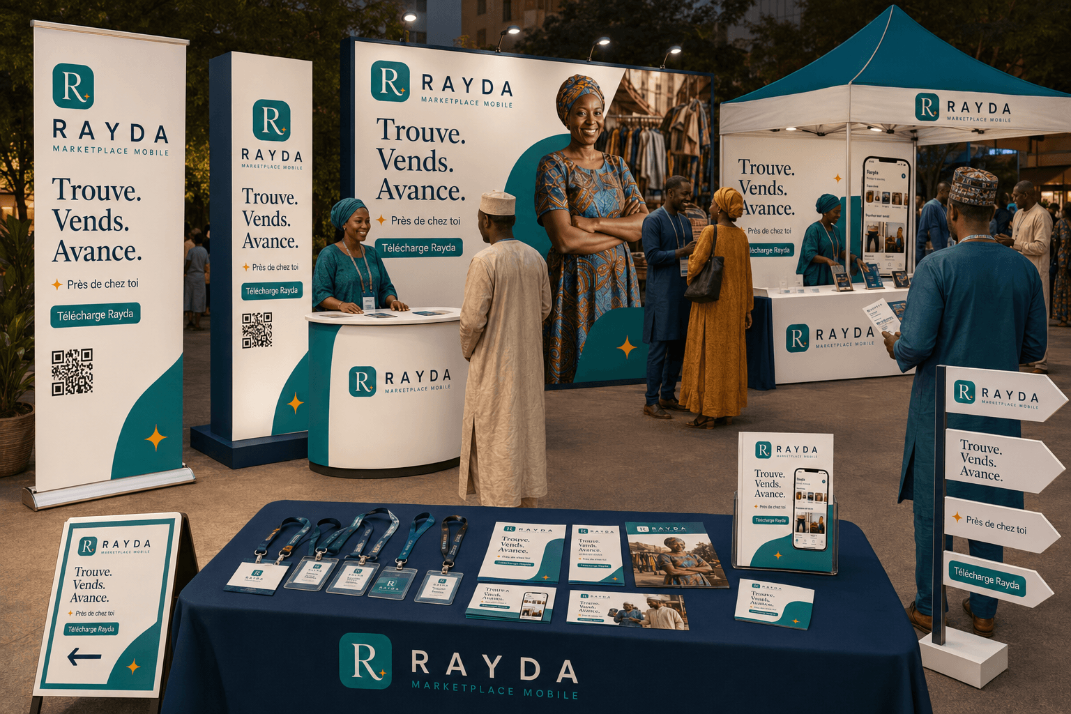 Visuel de communication Rayda, marketplace mobile